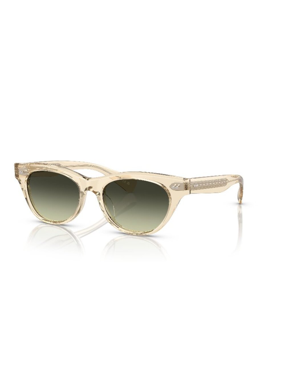 New Oliver Peoples Women's Sunglasses Multicolor Butterfly Green Lens Acetate